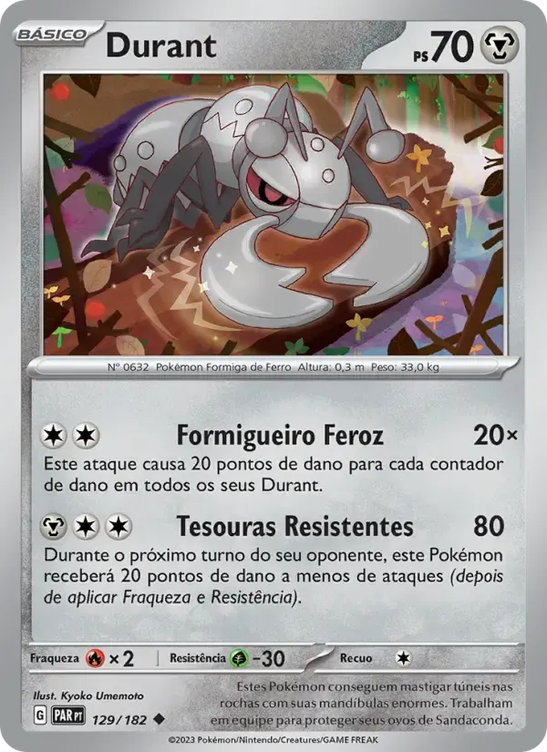 Durant — Fenda Paradoxal 129 Portuguese Pokémon card