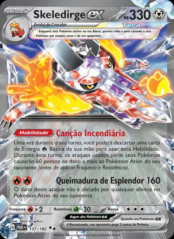 Skeledirge ex — Fenda Paradoxal 137 Portuguese Pokémon card