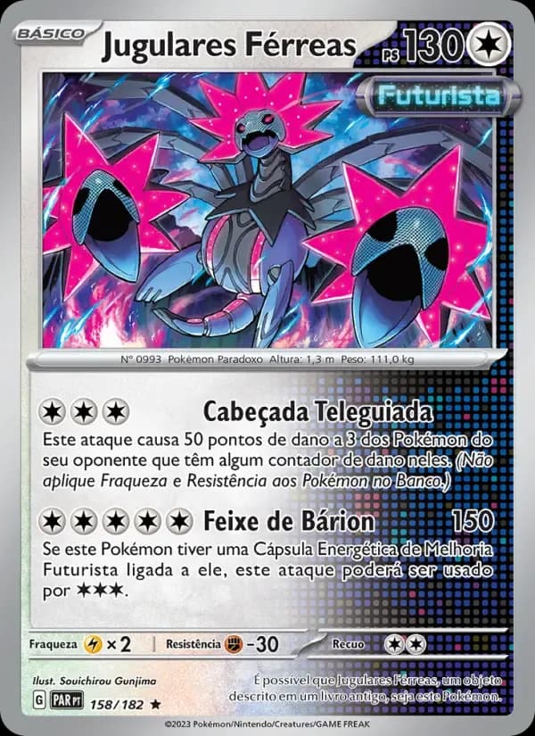 Jugulares Férreas — Fenda Paradoxal 158 Portuguese Pokémon card