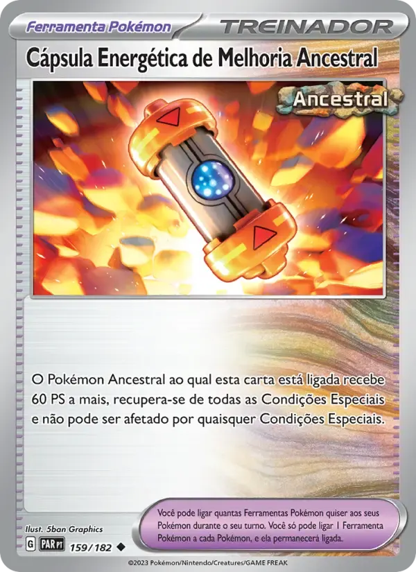 Cápsula Energética de Melhoria Ancestral — Fenda Paradoxal 159 Portuguese Pokémon card