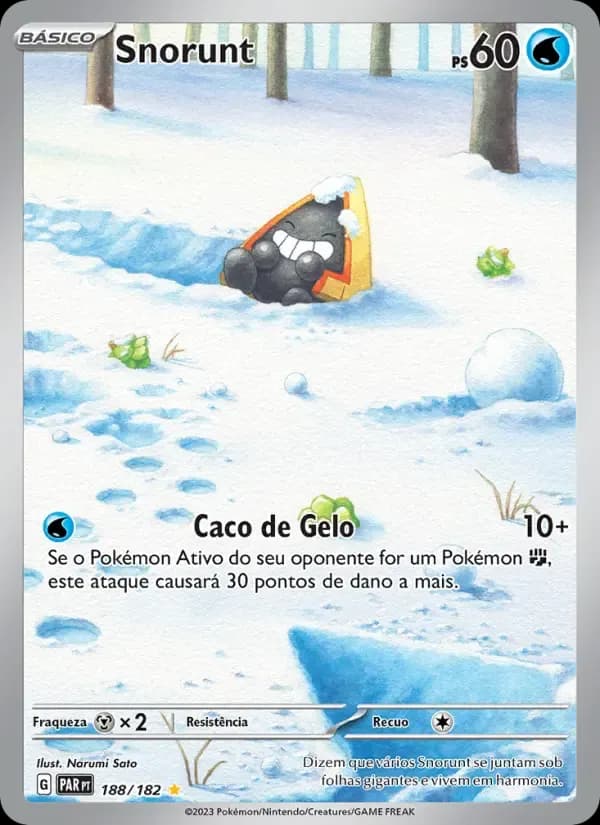 Snorunt — Fenda Paradoxal 188 Portuguese Pokémon card