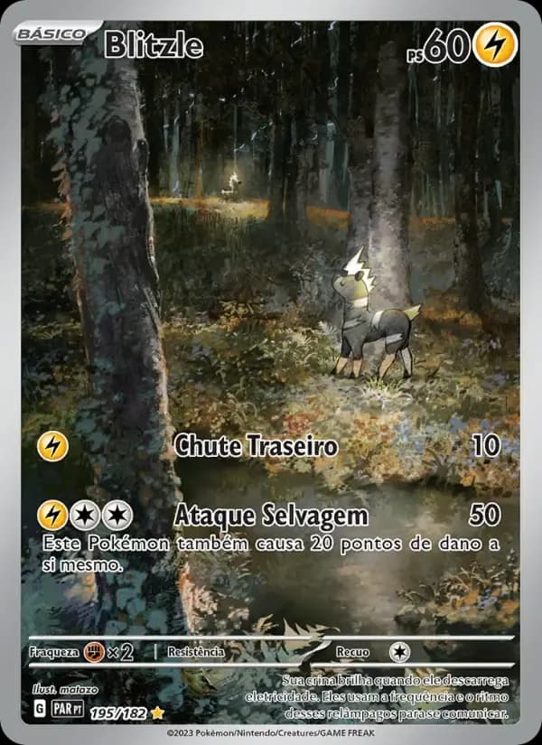Blitzle — Fenda Paradoxal 195 Portuguese Pokémon card
