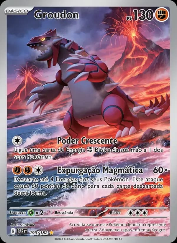Groudon — Fenda Paradoxal 199 Portuguese Pokémon card