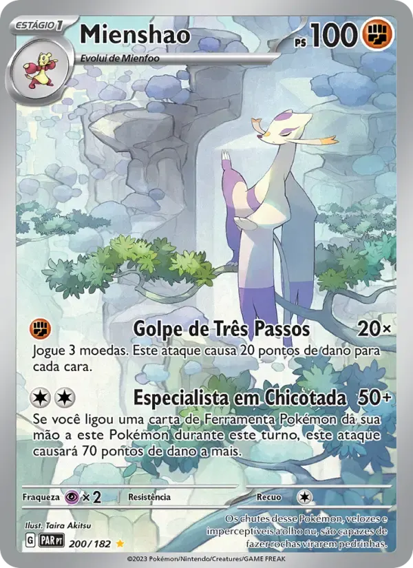 Mienshao — Fenda Paradoxal 200 Portuguese Pokémon card