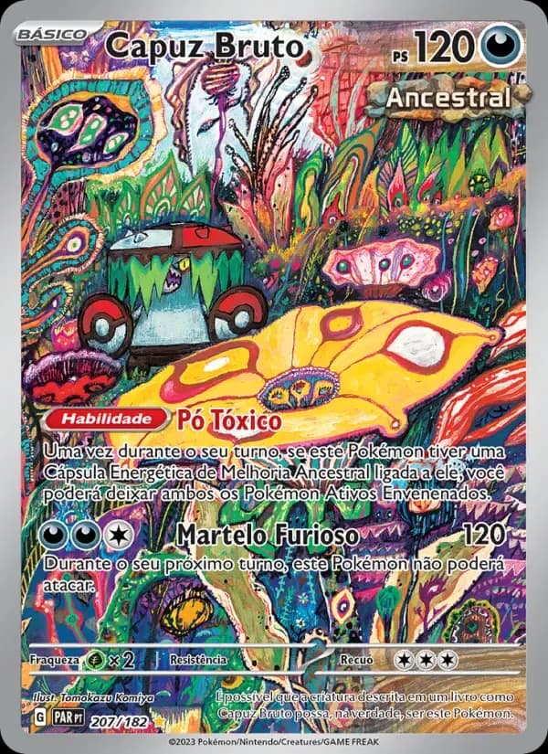 Capuz Bruto — Fenda Paradoxal 207 Portuguese Pokémon card
