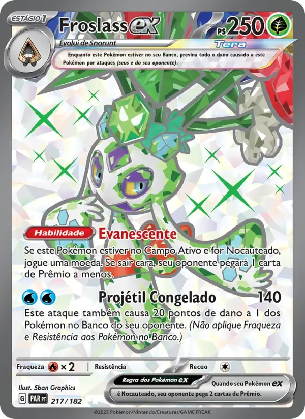 Froslass ex — Fenda Paradoxal 217 Portuguese Pokémon card