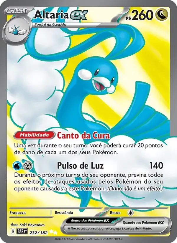 Altaria ex — Fenda Paradoxal 232 Portuguese Pokémon card