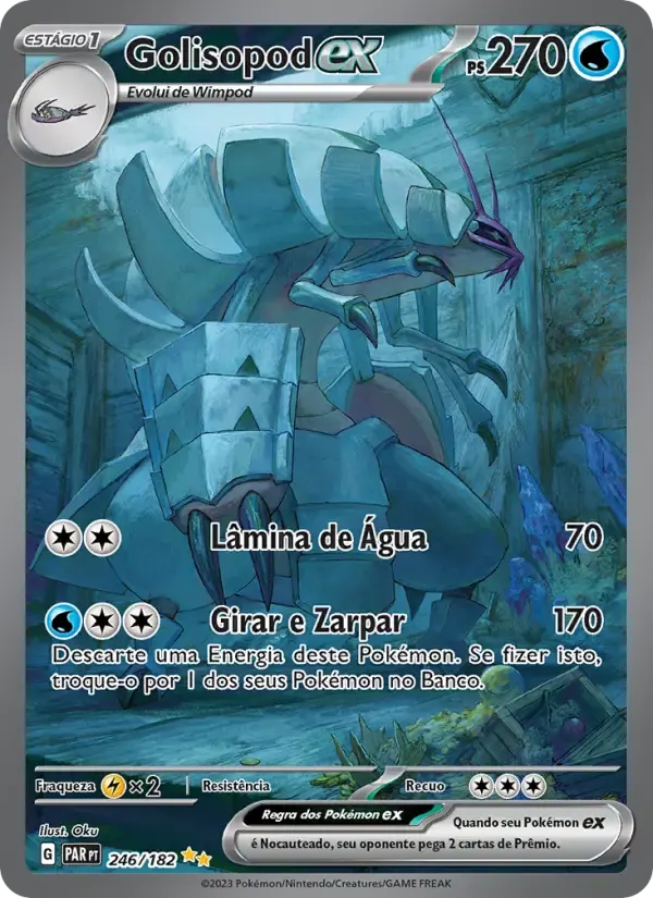 Golisopod ex — Fenda Paradoxal 246 Portuguese Pokémon card