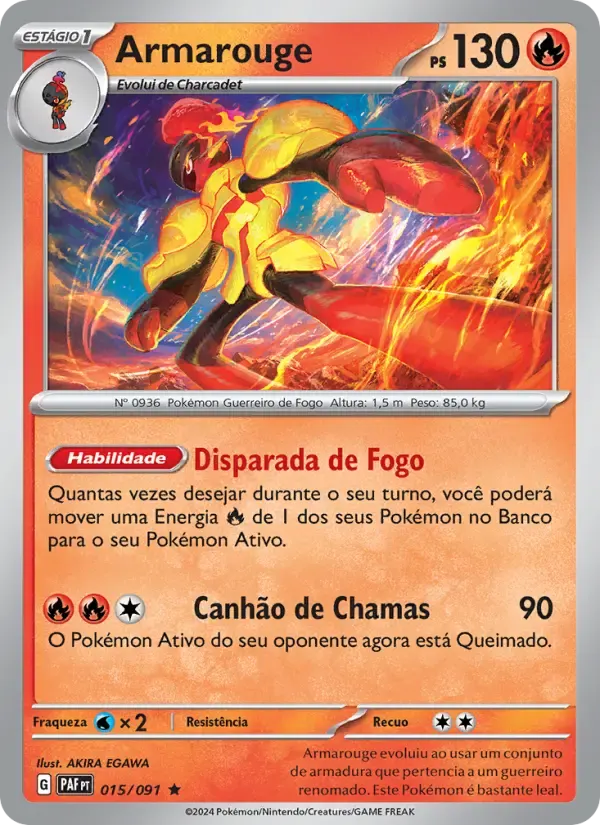 Armarouge — Destinos de Paldea 15 Portuguese Pokémon card