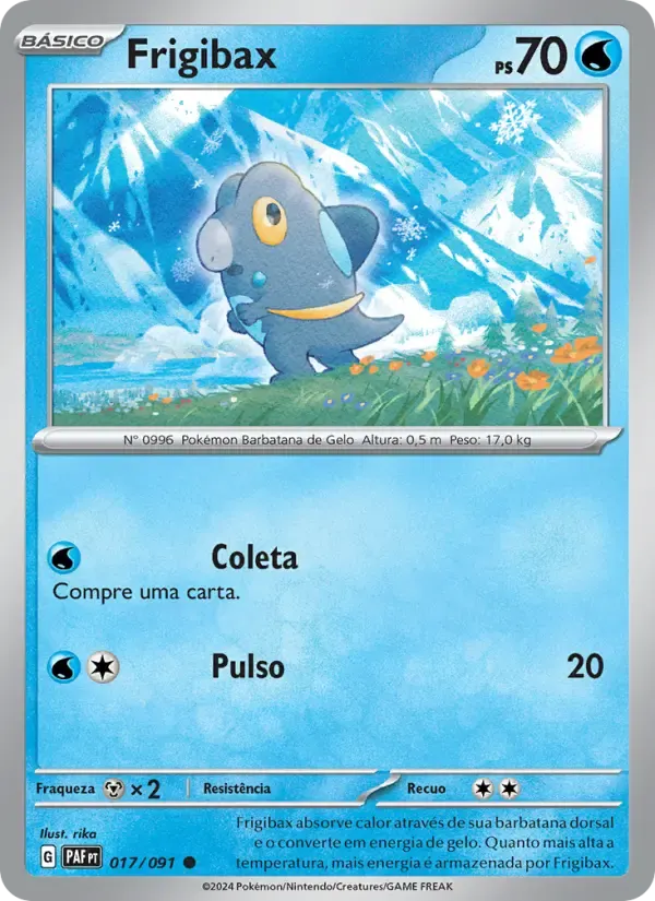 Frigibax — Destinos de Paldea 17 Portuguese Pokémon card
