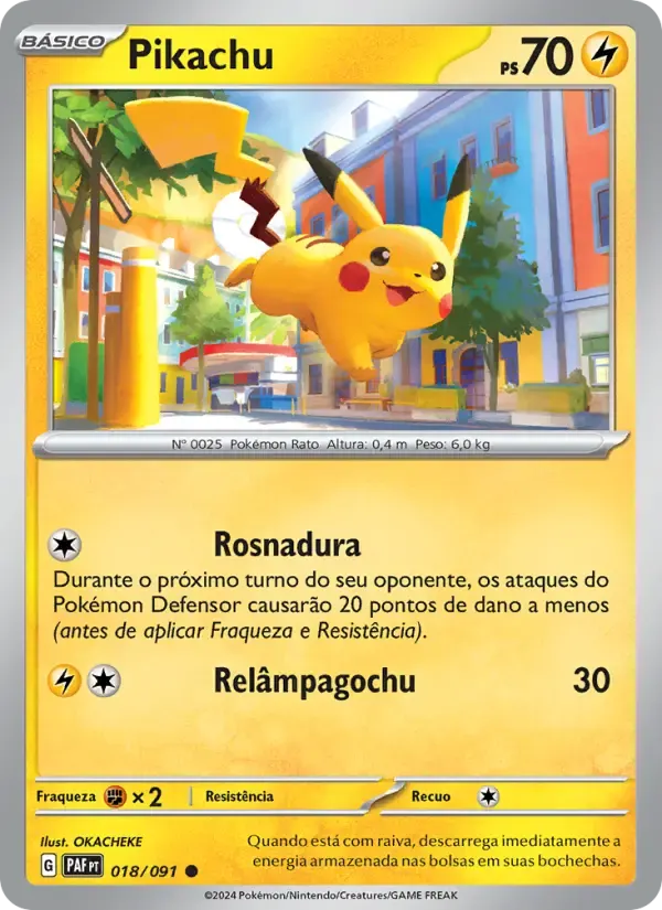Pikachu — Destinos de Paldea 18 Portuguese Pokémon card