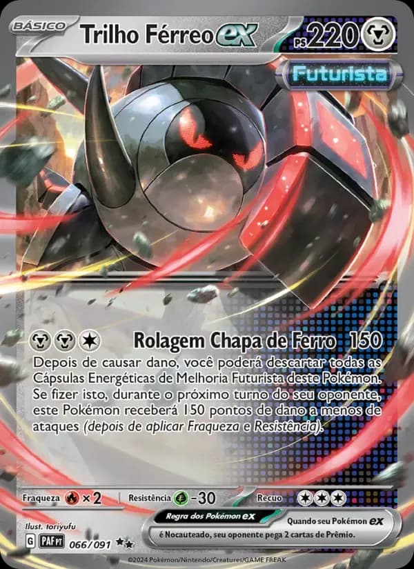 Trilho Férreo ex — Destinos de Paldea 66 Portuguese Pokémon card