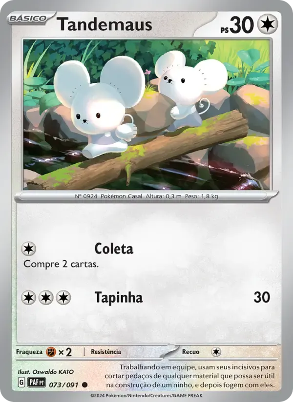 Tandemaus — Destinos de Paldea 73 Portuguese Pokémon card