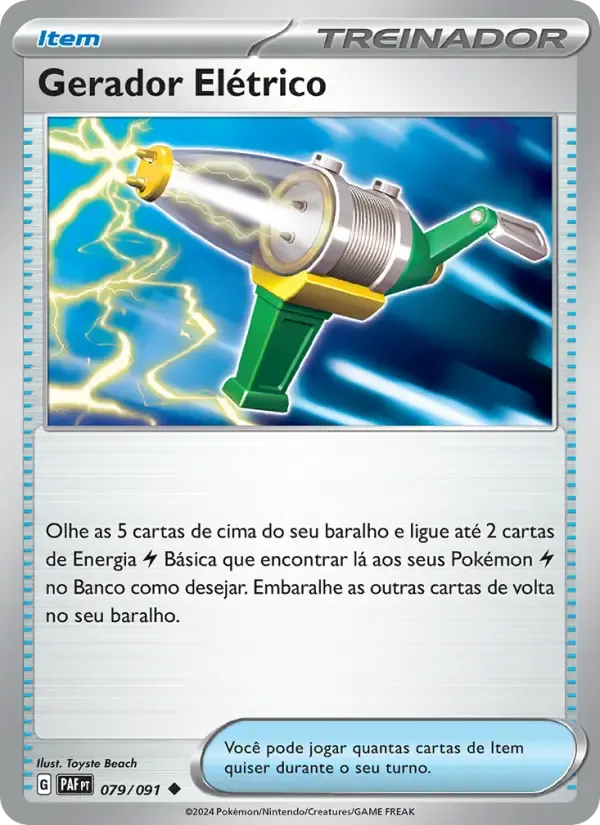 Gerador Elétrico — Destinos de Paldea 79 Portuguese Pokémon card