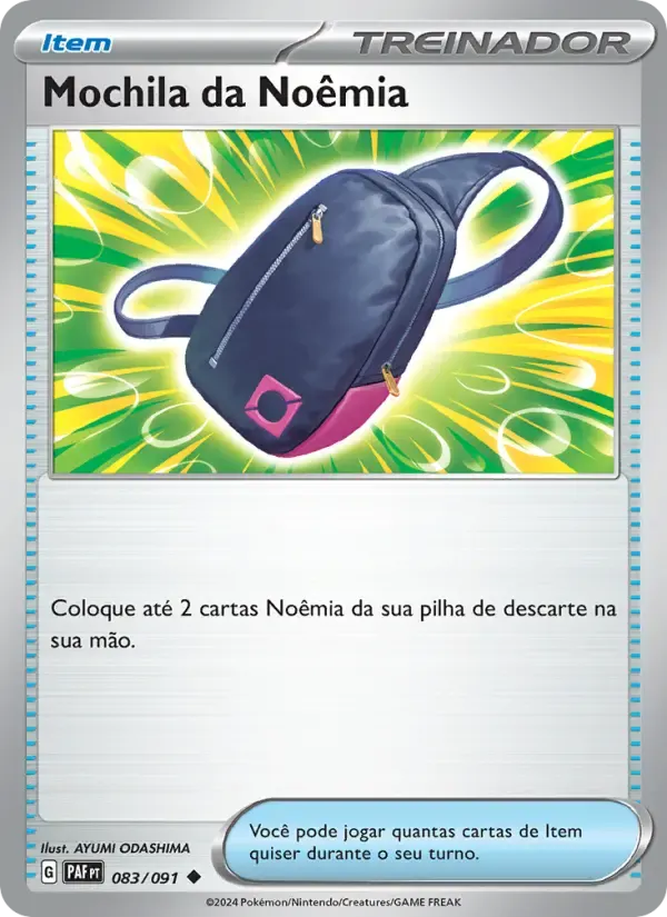 Mochila da Noêmia — Destinos de Paldea 83 Portuguese Pokémon card