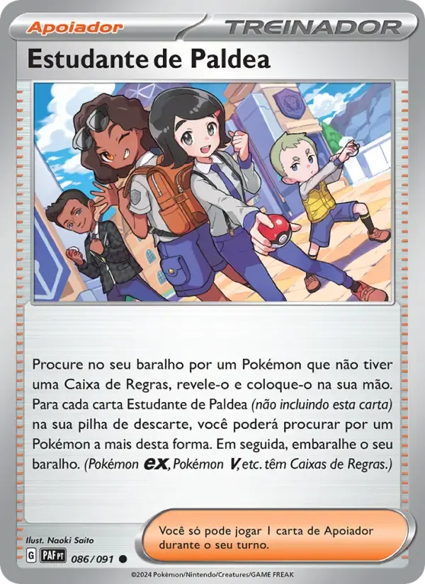 Estudante de Paldea — Destinos de Paldea 86 Portuguese Pokémon card