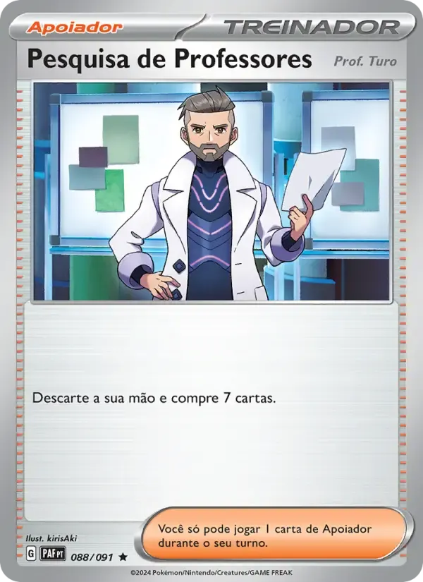 Pesquisa de Professores — Destinos de Paldea 88 Portuguese Pokémon card