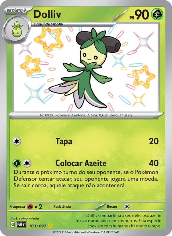 Dolliv — Destinos de Paldea 103 Portuguese Pokémon card