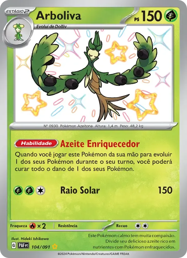 Arboliva — Destinos de Paldea 104 Portuguese Pokémon card
