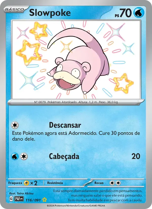 Slowpoke — Destinos de Paldea 116 Portuguese Pokémon card