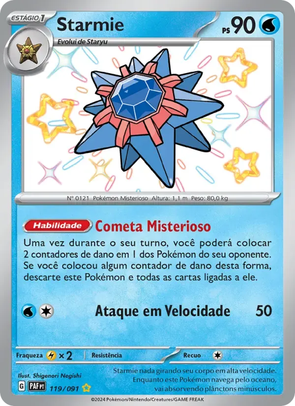 Starmie — Destinos de Paldea 119 Portuguese Pokémon card
