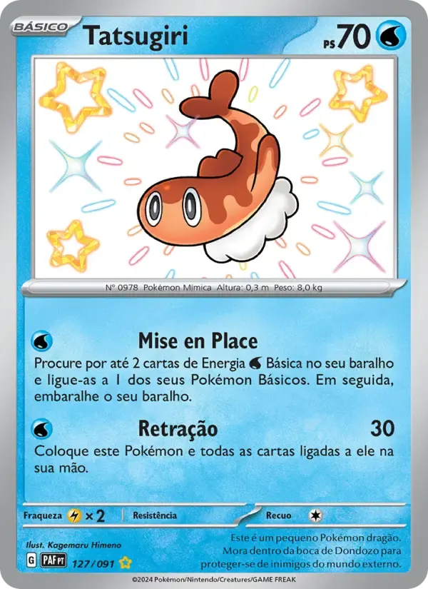 Tatsugiri — Destinos de Paldea 127 Portuguese Pokémon card