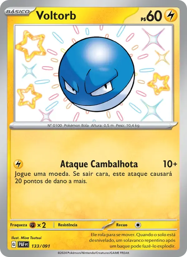 Voltorb — Destinos de Paldea 133 Portuguese Pokémon card