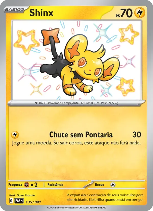 Shinx — Destinos de Paldea 135 Portuguese Pokémon card