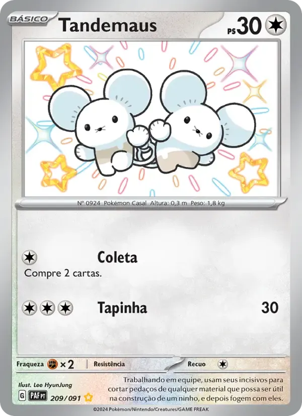 Tandemaus — Destinos de Paldea 209 Portuguese Pokémon card