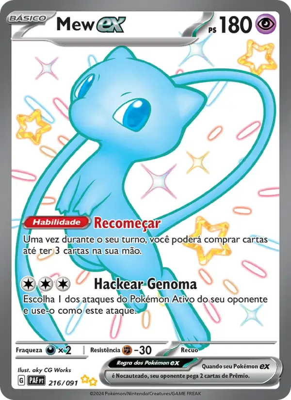 Mew ex — Destinos de Paldea 216 Portuguese Pokémon card