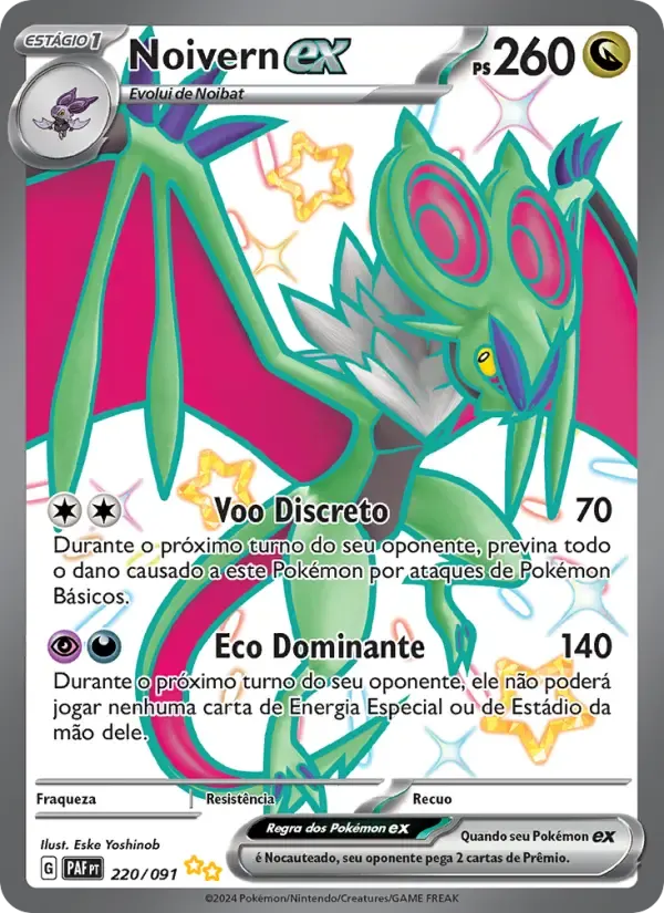 Noivern ex — Destinos de Paldea 220 Portuguese Pokémon card