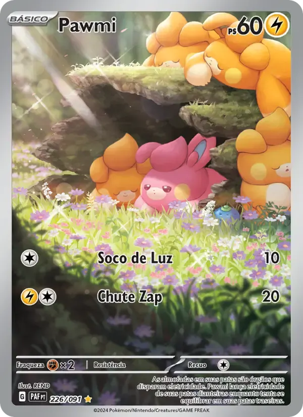 Pawmi — Destinos de Paldea 226 Portuguese Pokémon card