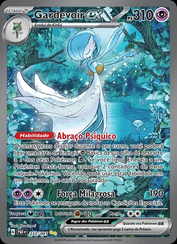 Gardevoir ex — Destinos de Paldea 233 Portuguese Pokémon card