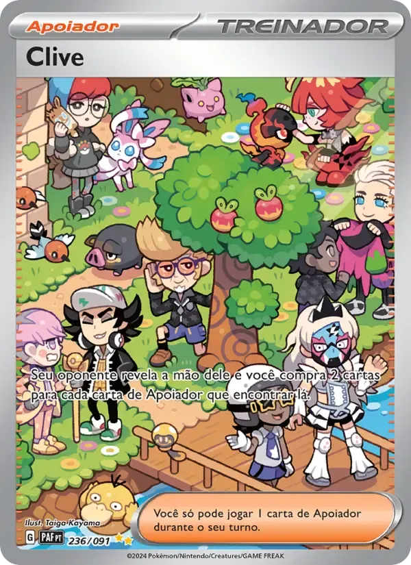 Clive — Destinos de Paldea 236 Portuguese Pokémon card