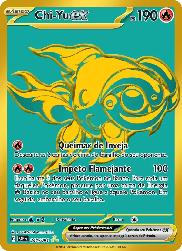 Chi-Yu ex — Destinos de Paldea 241 Portuguese Pokémon card