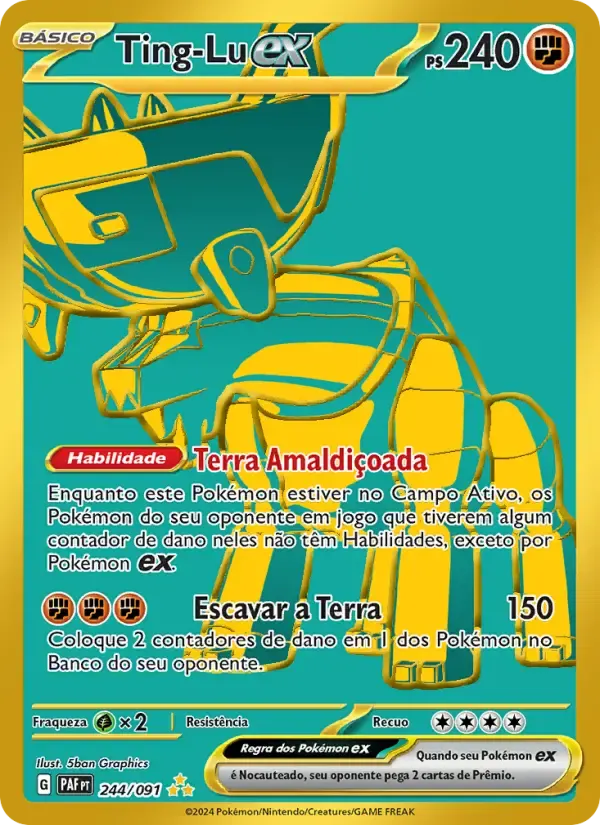 Ting-Lu ex — Destinos de Paldea 244 Portuguese Pokémon card