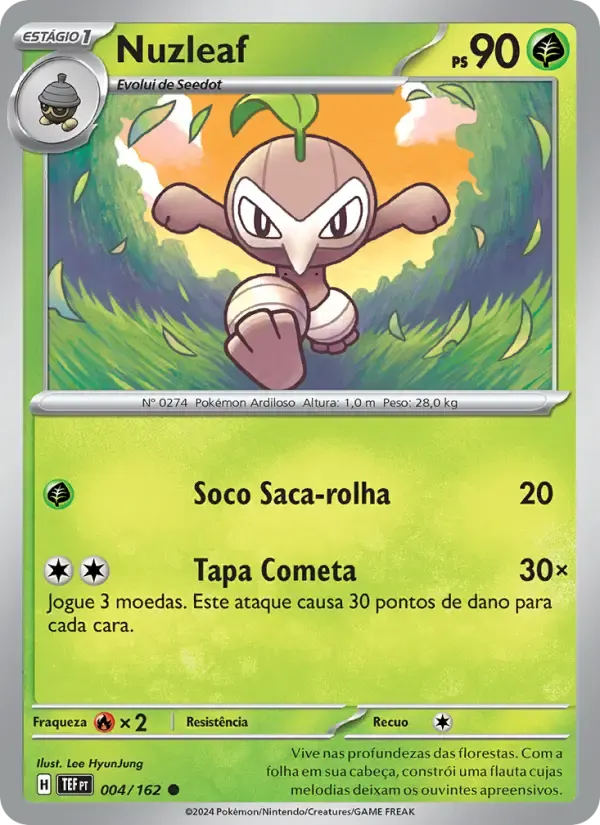 Nuzleaf — Forças Temporais 4 Portuguese Pokémon card