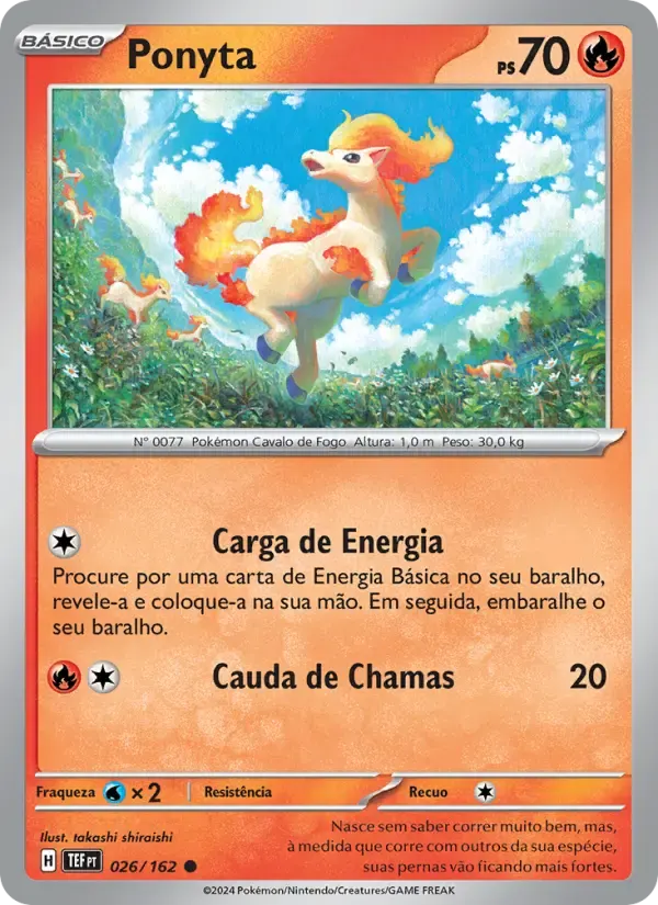 Ponyta — Forças Temporais 26 Portuguese Pokémon card