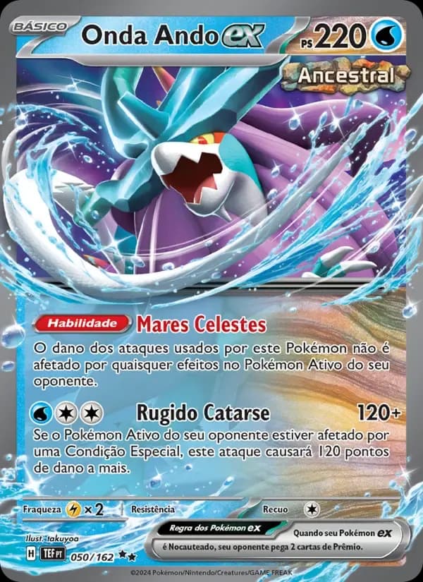 Onda Ando ex — Forças Temporais 50 Portuguese Pokémon card