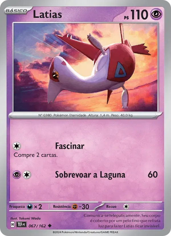 Latias — Forças Temporais 67 Portuguese Pokémon card