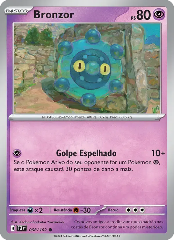 Bronzor — Forças Temporais 68 Portuguese Pokémon card