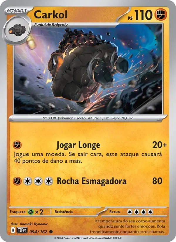 Carkol — Forças Temporais 94 Portuguese Pokémon card
