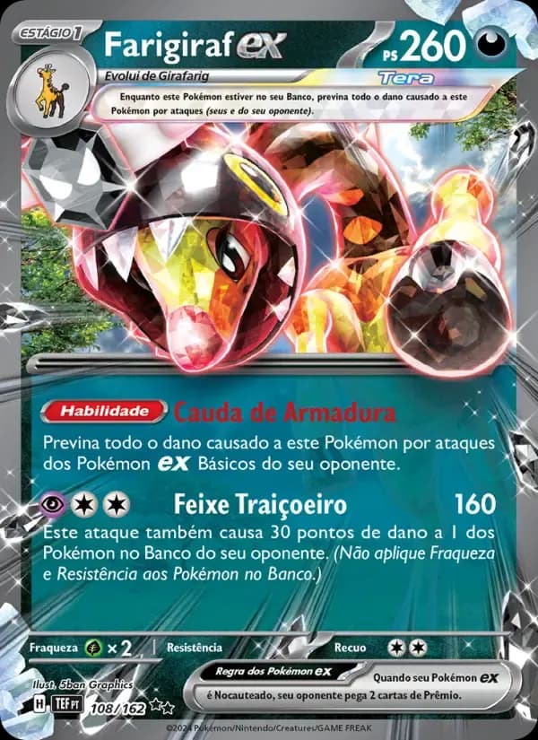Farigiraf ex — Forças Temporais 108 Portuguese Pokémon card