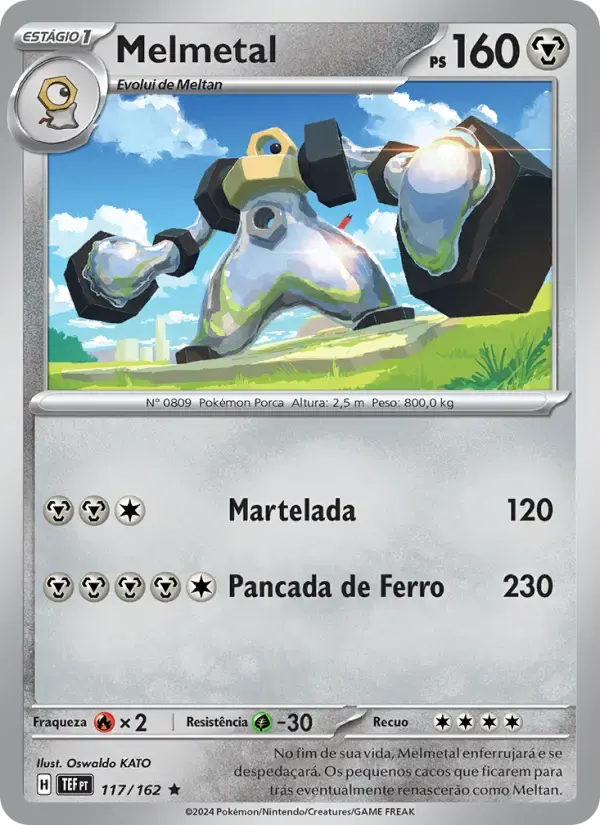 Melmetal — Forças Temporais 117 Portuguese Pokémon card