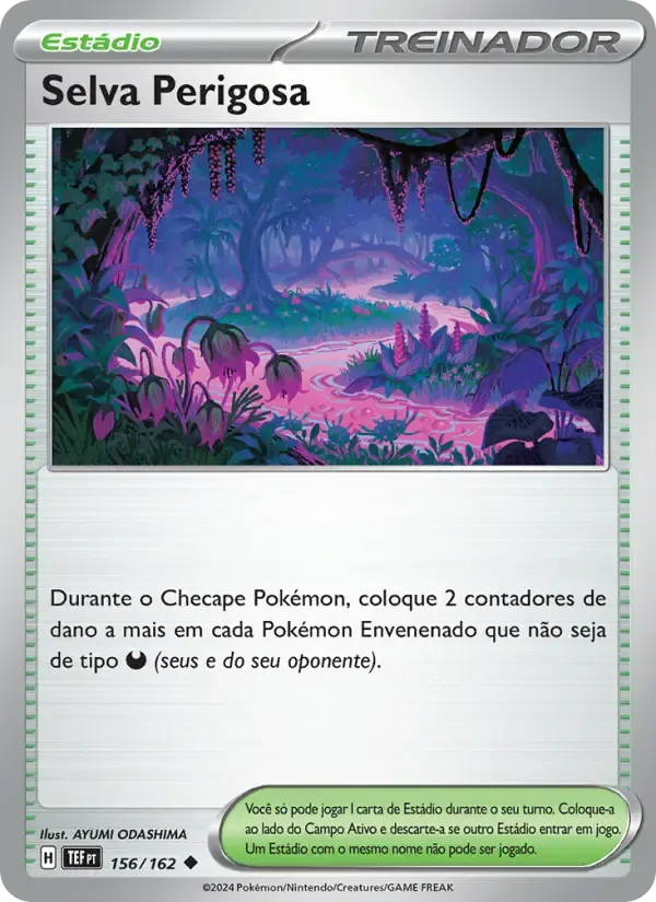 Selva Perigosa — Forças Temporais 156 Portuguese Pokémon card