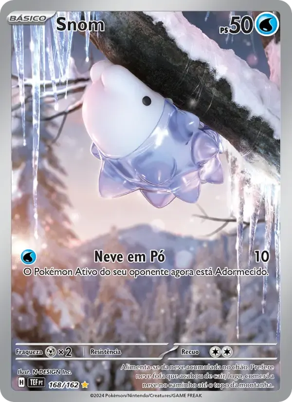 Snom — Forças Temporais 168 Portuguese Pokémon card