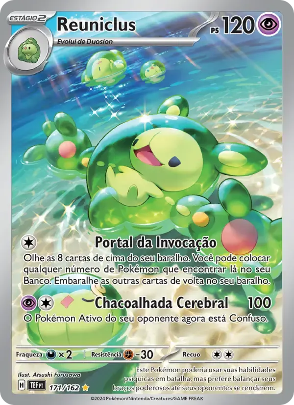 Reuniclus — Forças Temporais 171 Portuguese Pokémon card