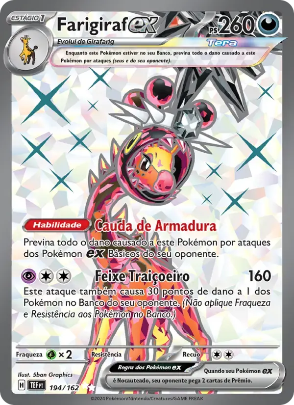 Farigiraf ex — Forças Temporais 194 Portuguese Pokémon card