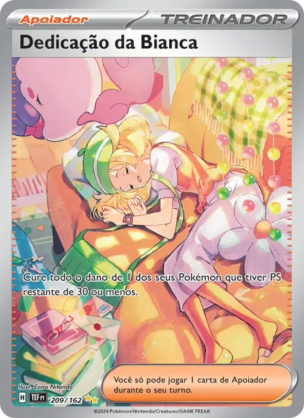 Dedicação da Bianca — Forças Temporais 209 Portuguese Pokémon card