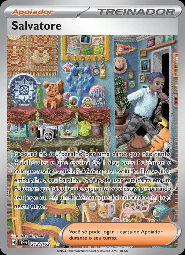 Salvatore — Forças Temporais 212 Portuguese Pokémon card